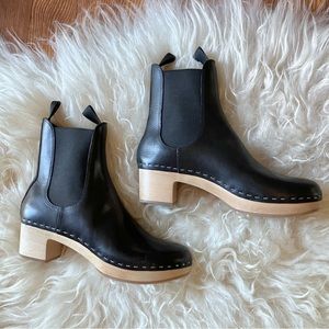NWOB Loeffler Randall Anabelle Chelsea Clog Boots in Black Sz 9